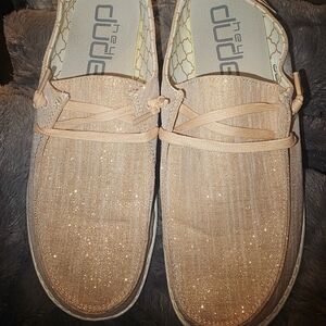 Heydude,9,Light Pink & Sparkles, Worn once